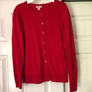 Red Merona Lightweight Cardigan